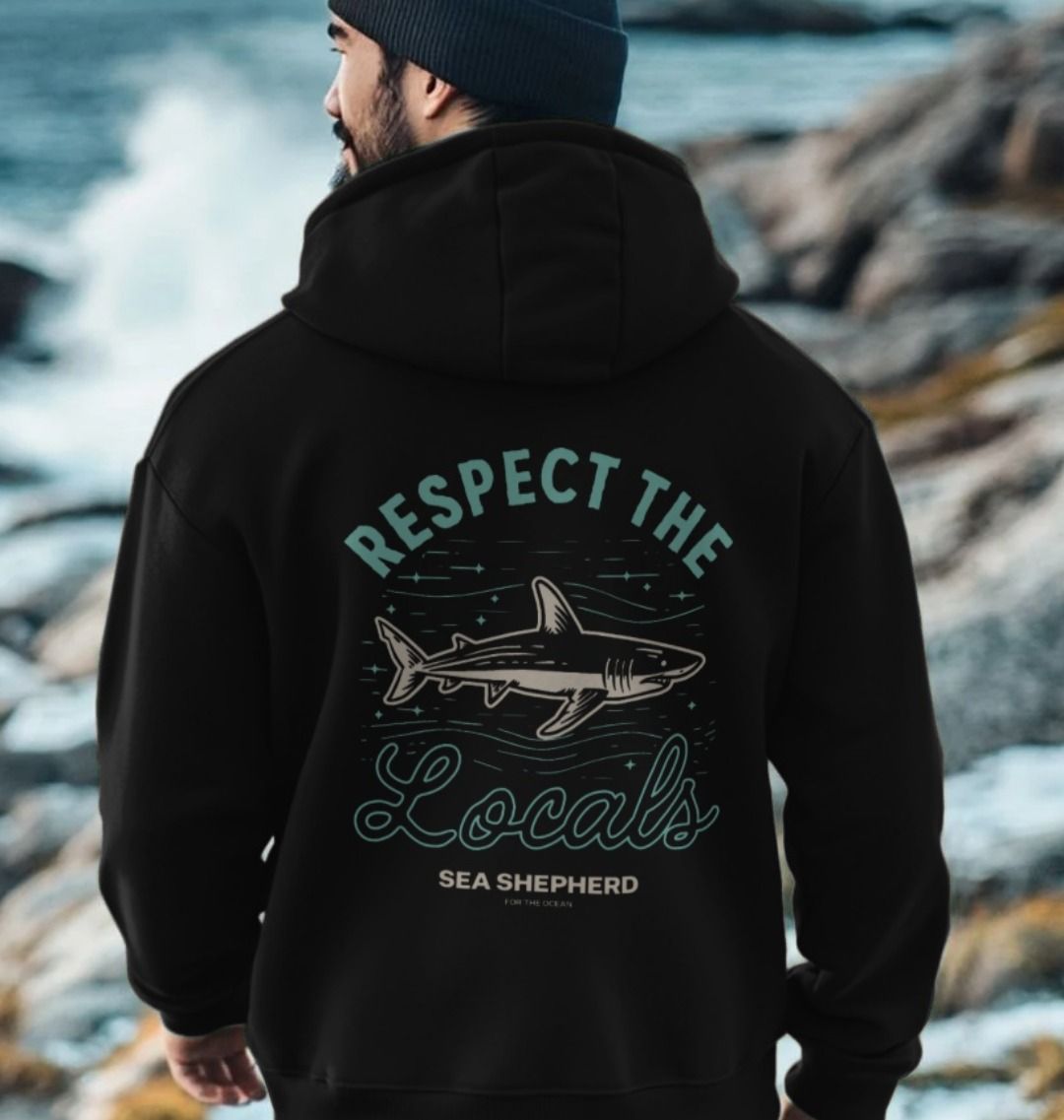 トップス SEA Ombre Hooded Sweatshirt Schooner | Long Sleeve Hoodie (Sea Silk) - DARK GREY HEATHER