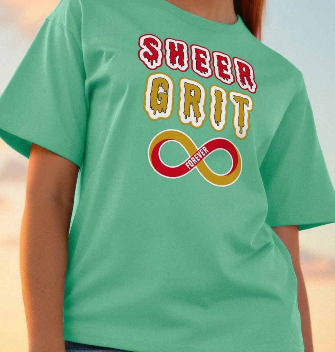 〈GOOD GRIEF!〉SHEER GATHER COTTON SHIRT Sheer Grit Forever Organic Cotton Women's Oversized T-shirt