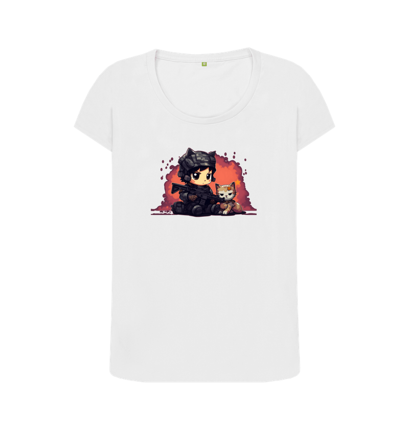 Woman's Kawaii Style Camping Girl Sniper T-Shirt