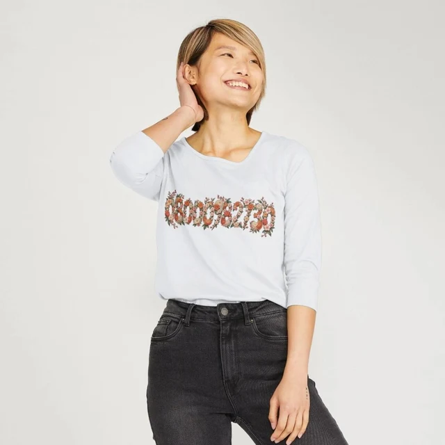Lotus Flower Numbers Women's Long Sleeve Top — fotografia 1