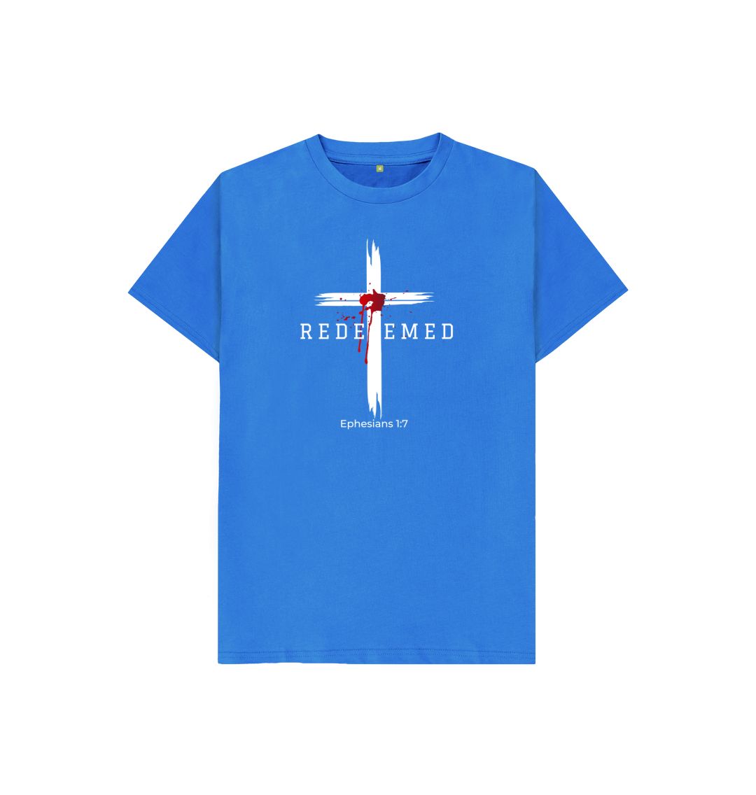 Ephesians 1:7 - Redeemed by the blood of Jesus Organic cotton Kid's T-Shirt