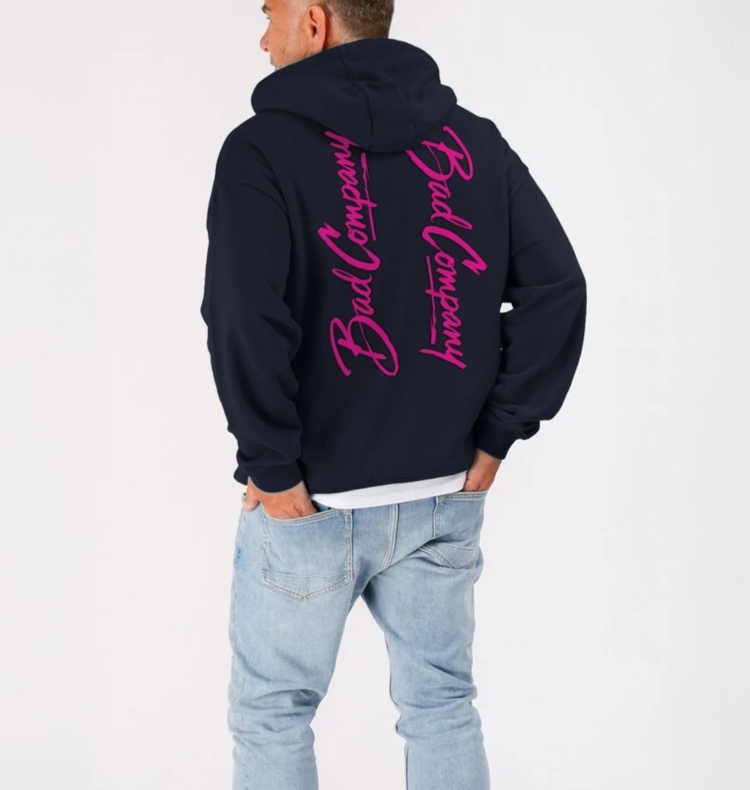Bad Company Double Signature Hoodie – Neon Pink Edition