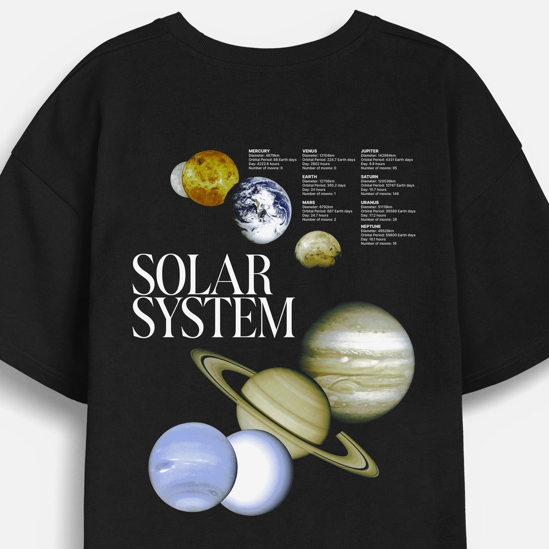 Men's Oversized Solar System T-shirt