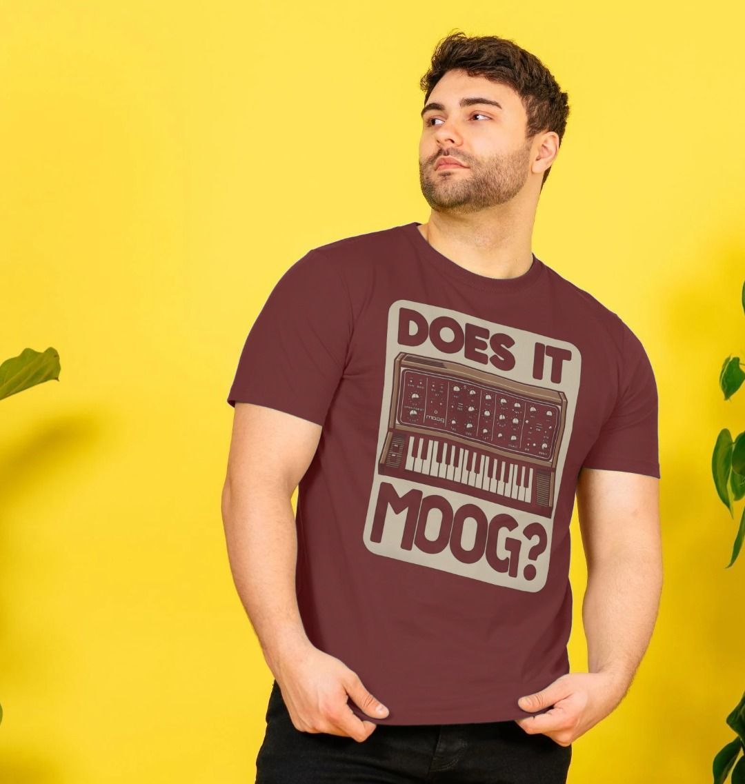 MOOG 100% Cotton Mens Synth T-Shirt | Music Producer Gift