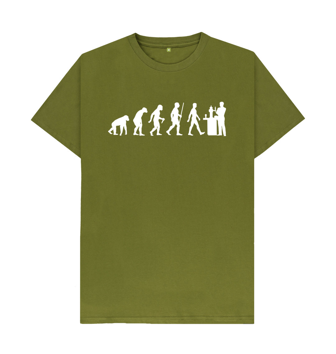 T-Shirt Uomo Collo A V Evolution - Maglietta GOTS In Cotone Biologico, Per Campeggio E Tempo Libero - 5