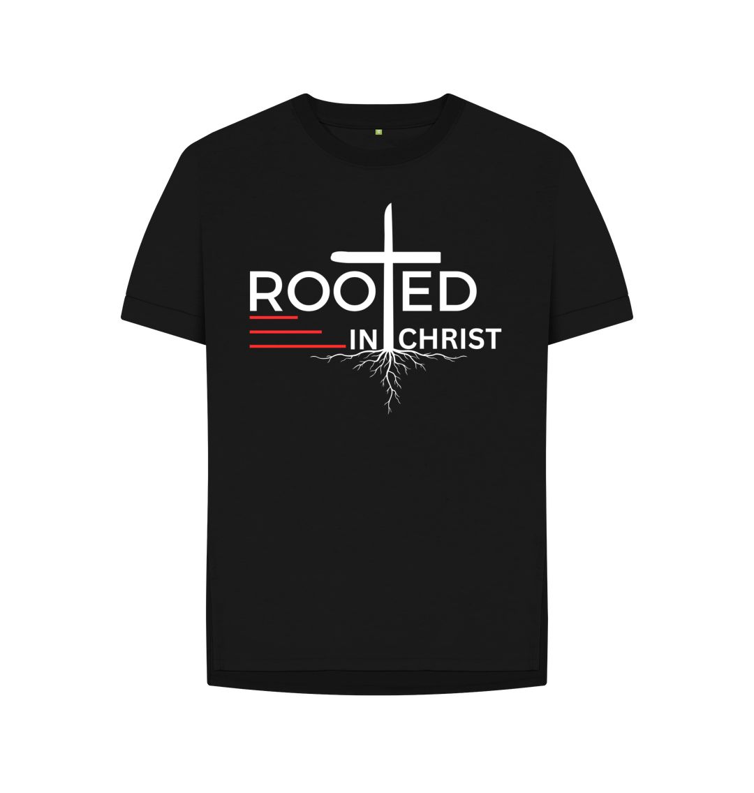 Colossians 2:7 - Rooted in Christ Organic cotton Women's Relaxed Fit T-Shirt
