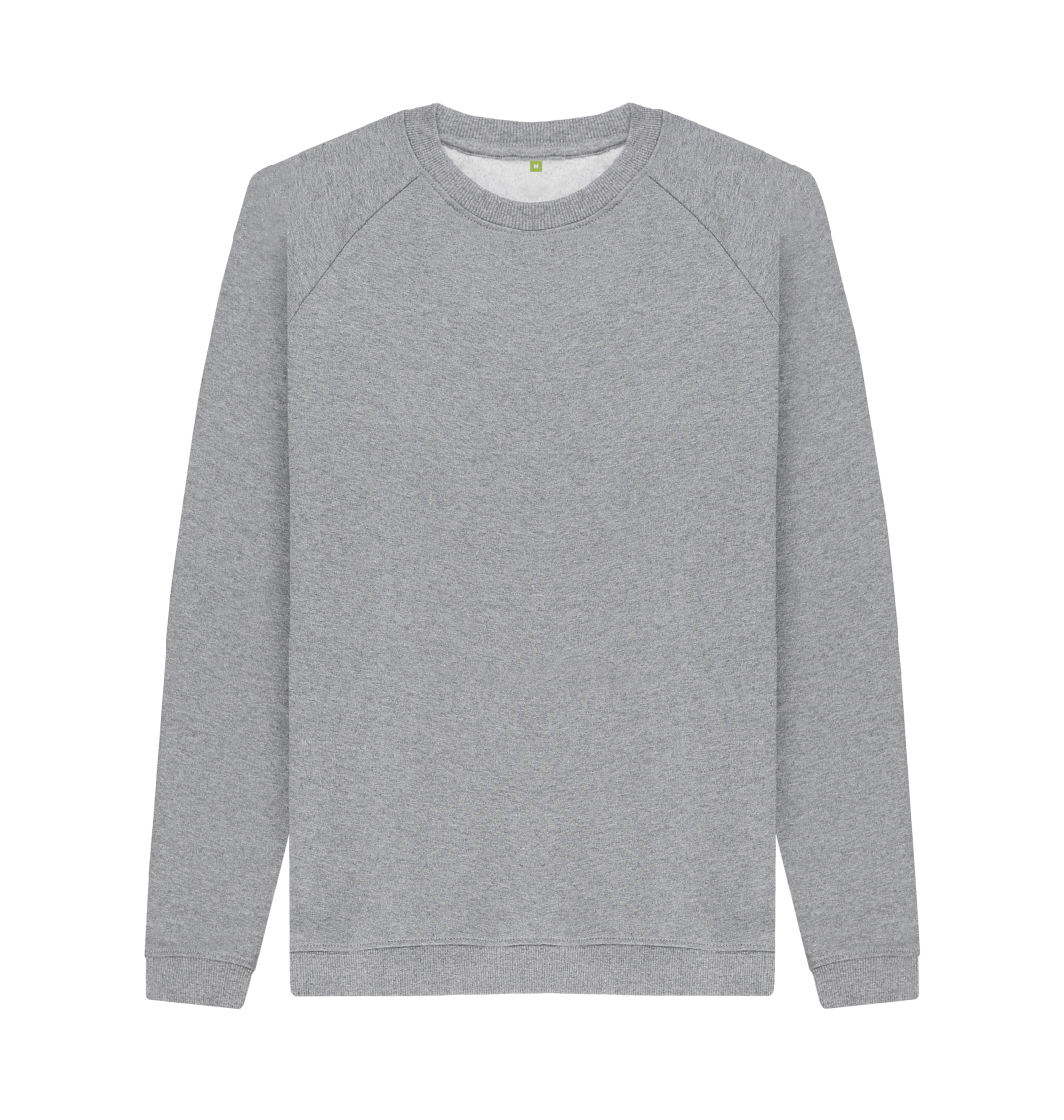 Plain 100% Organic Cotton Vegan Men's Crew Neck Sweater
