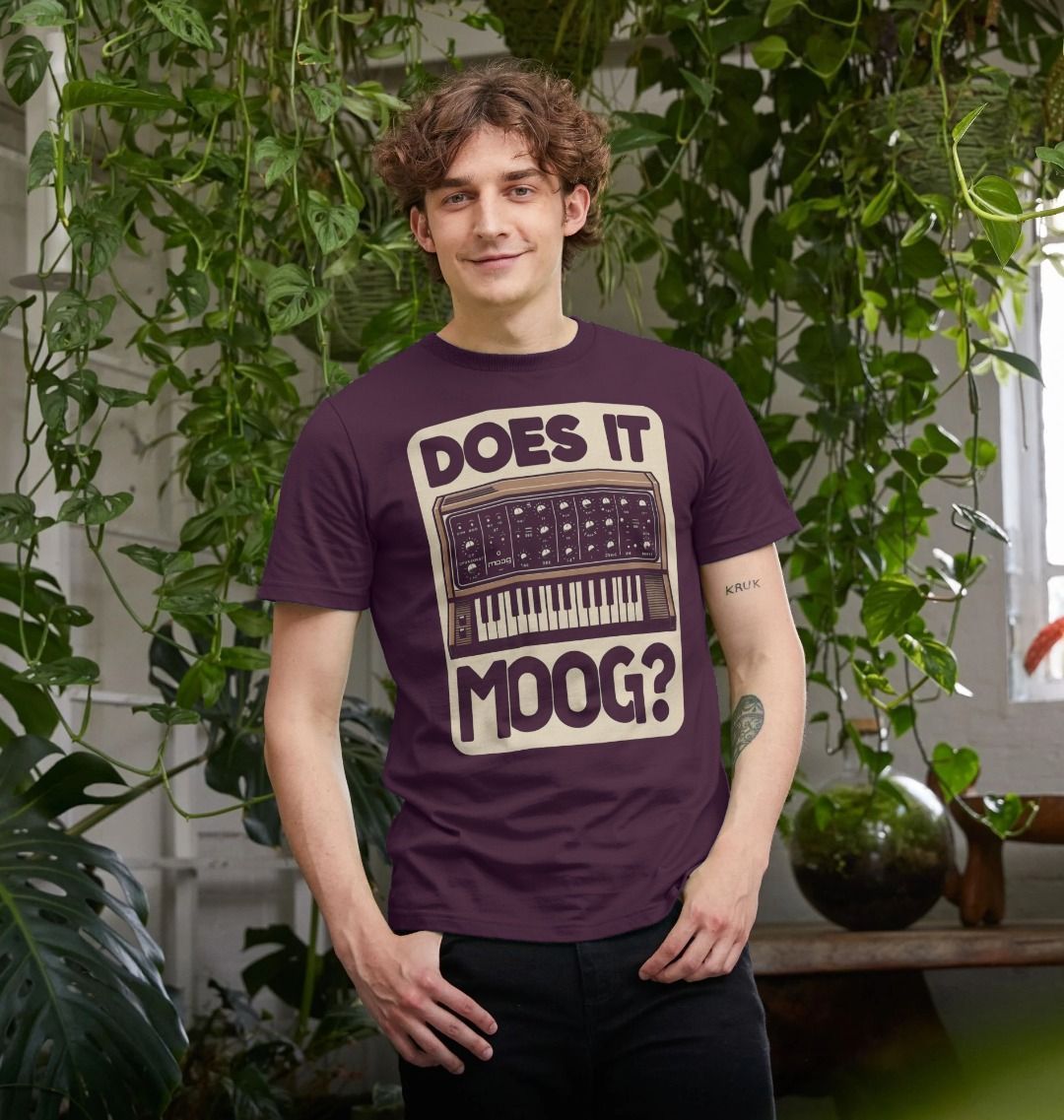 MOOG 100% Cotton Mens Synth T-Shirt | Music Producer Gift