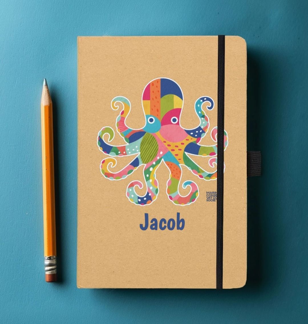 Octopus Notebook Personalised Colourful Octopus Notebook