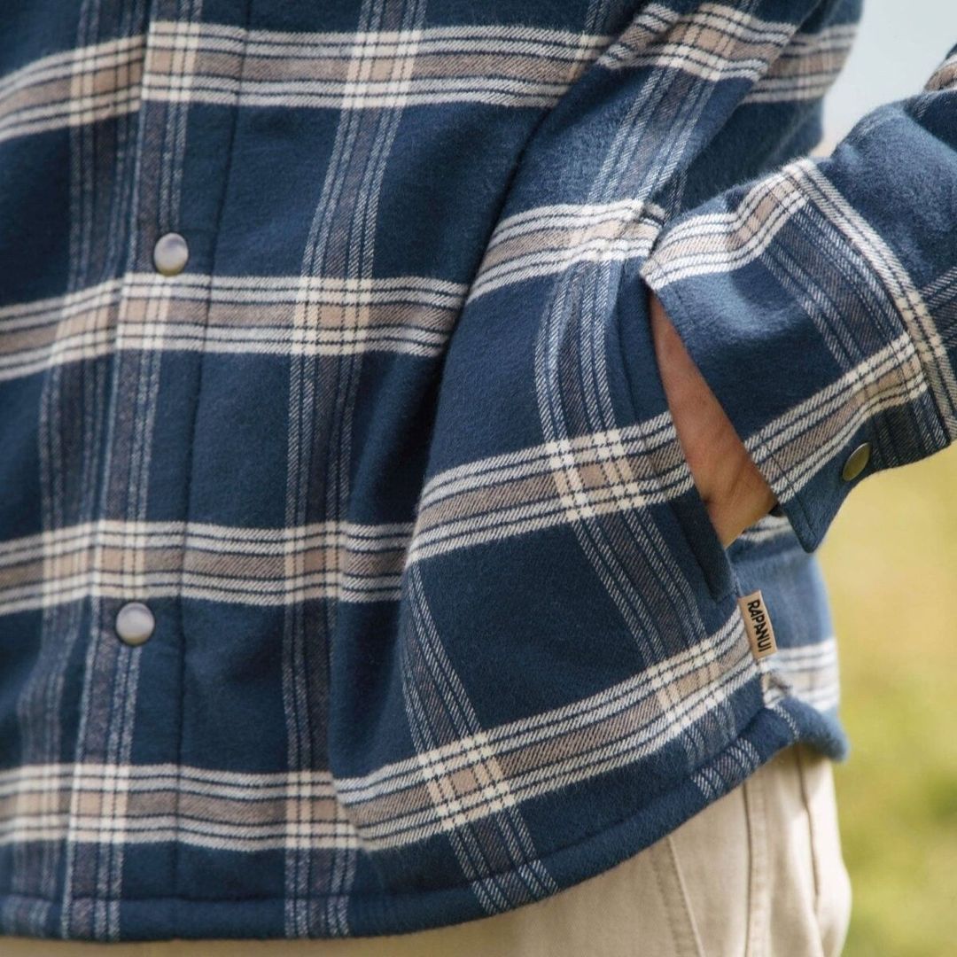 Men's Sherpa Lined Flannel Jacket | Organic Cotton | Rapanui