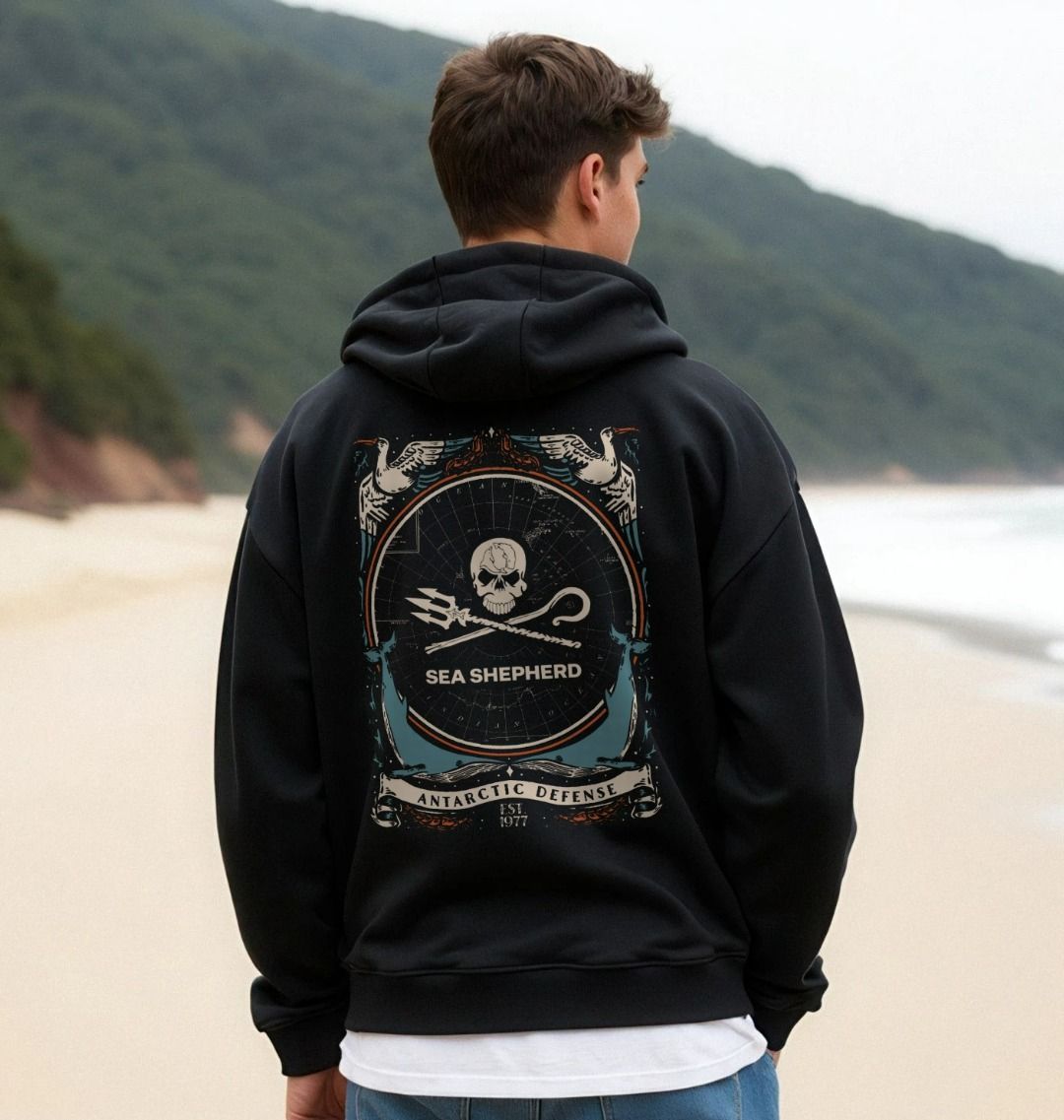 Sea Shepherd Whale Zip-Up Hoodie