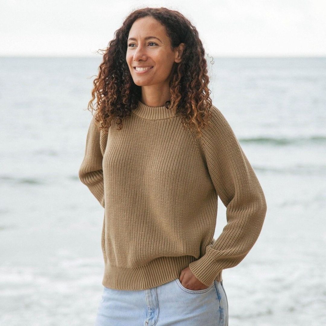 Women's Knitted Cotton Jumper