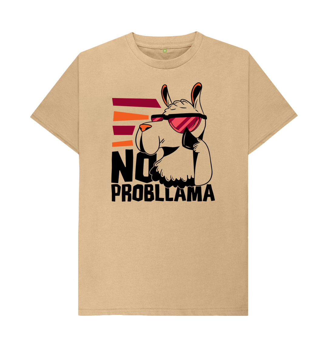 No Prob Llama Graphic TShirt For Women | Cute Alpaca Print Tee | Soft Cotton Blend Casual Top