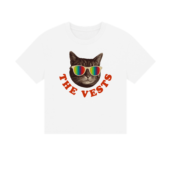 The Vests women's boxy T-shirt with the cool cat logo