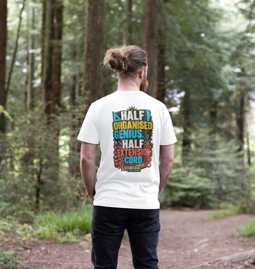 Half Organised Genius Half Extension Cord Men's T-Shirt