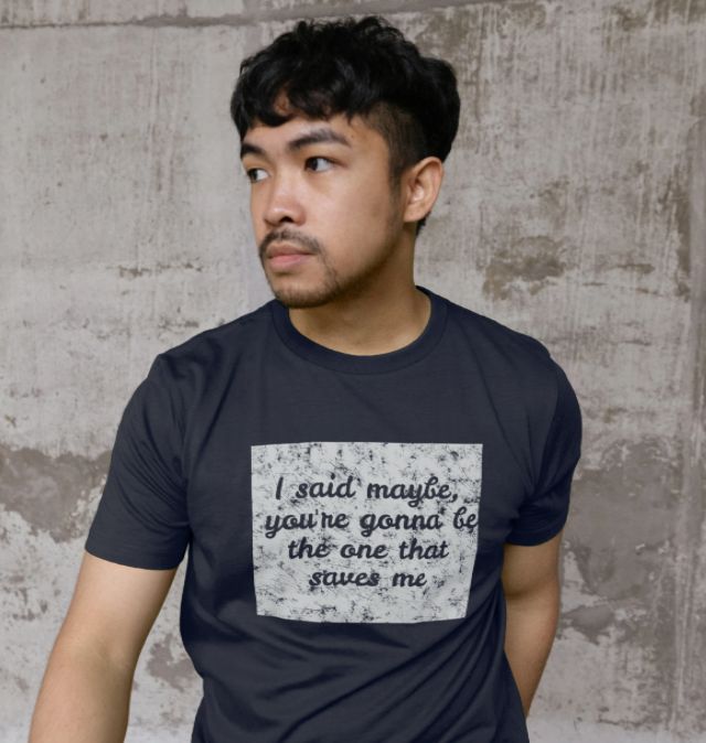 Oasis inspired Wonderwall lyrics t-shirt