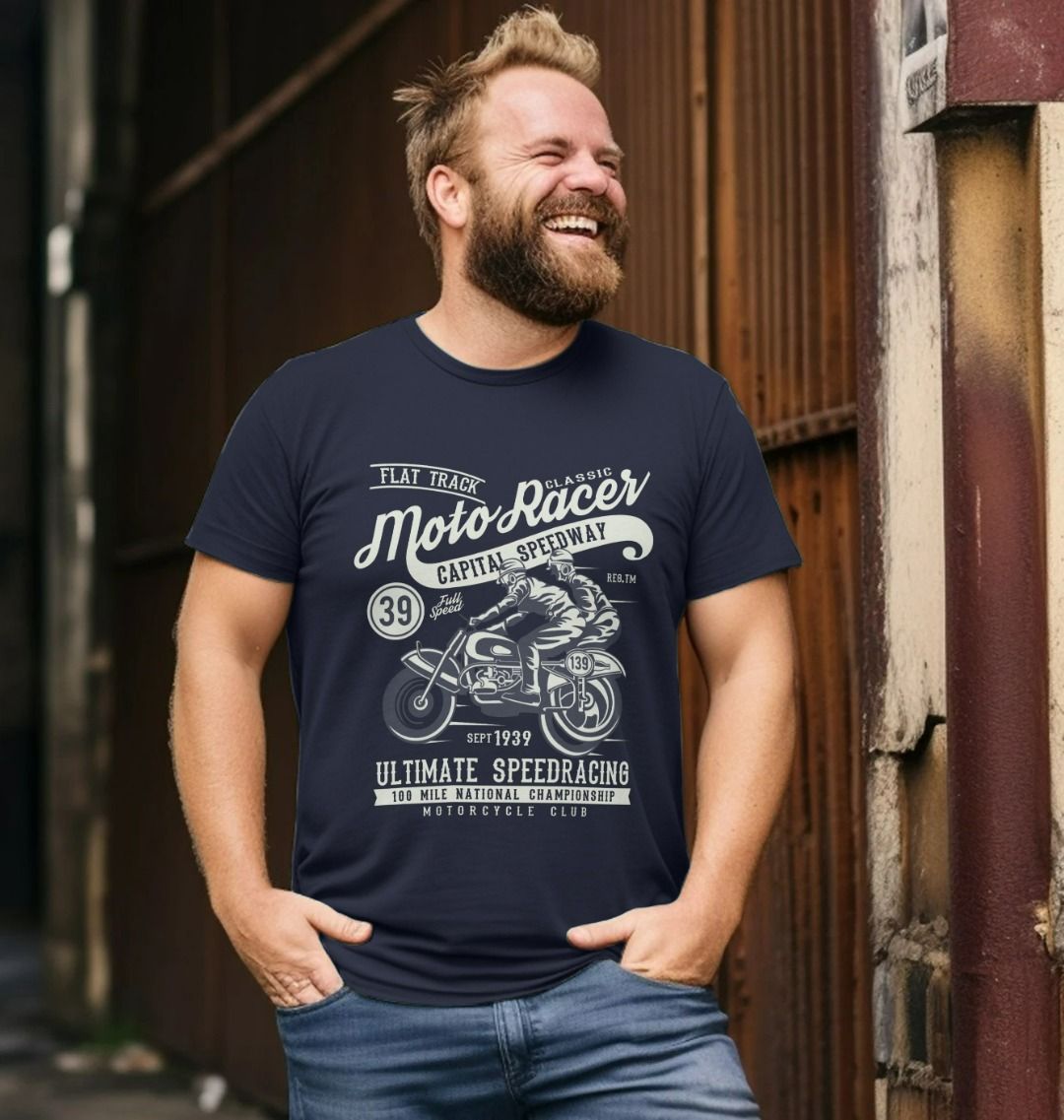 Vintage Motorcycle Racing T-Shirt | Speedway Racer | Shirtbox