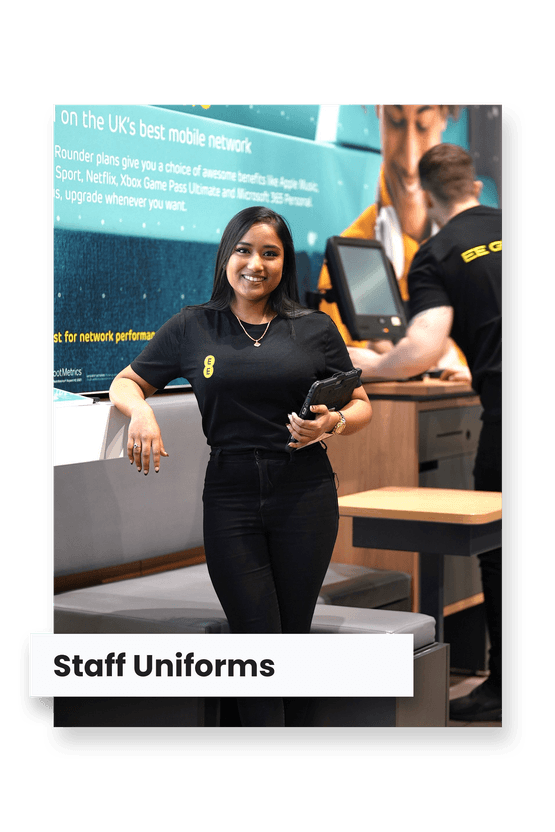 Ee Uniform In Store T-shirt Printing UK | Custom T-shirts & More