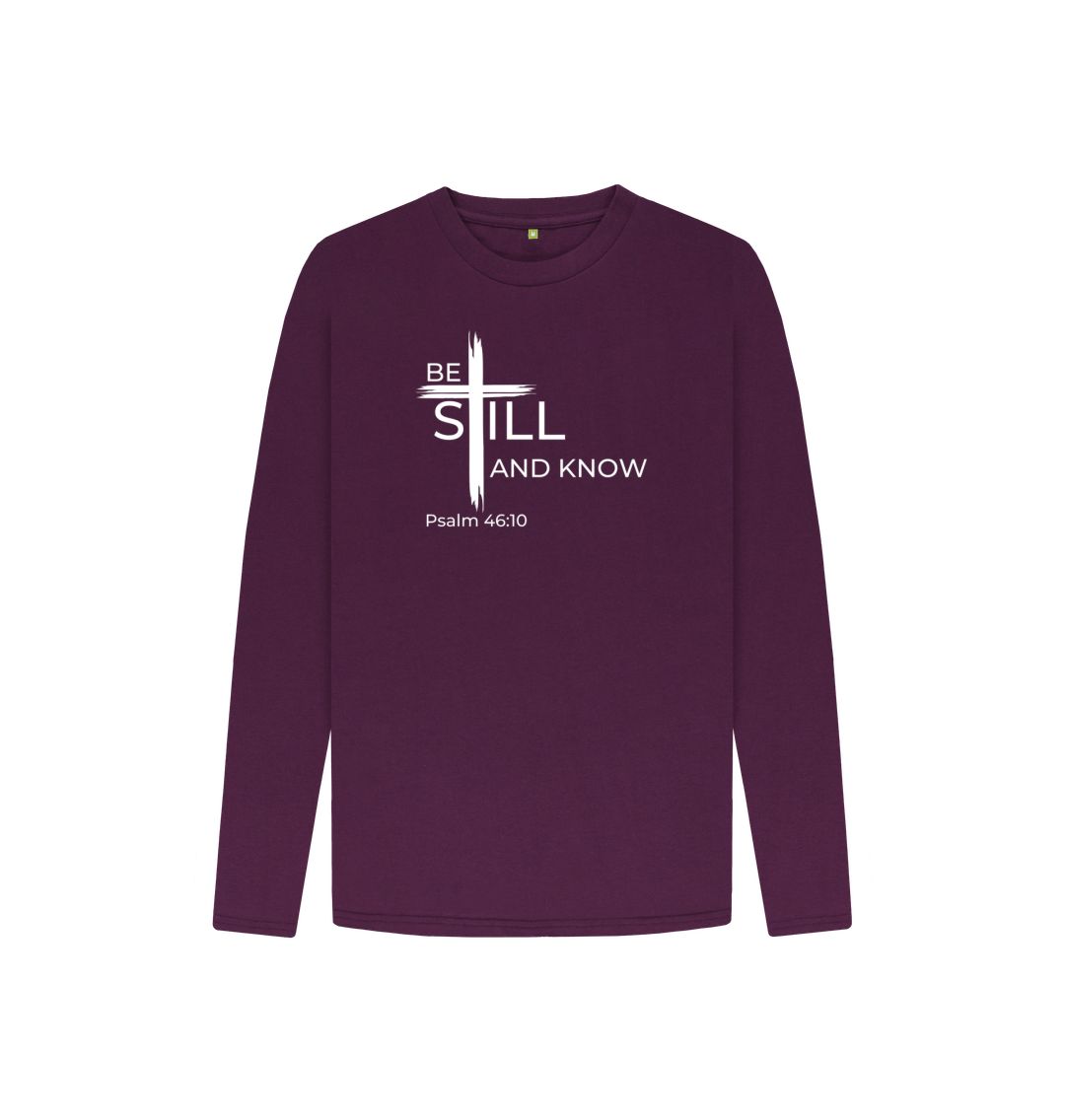 Psalm 46:10 Be still and know that I am God Organic cotton Kid's Long Sleeve T-shirt