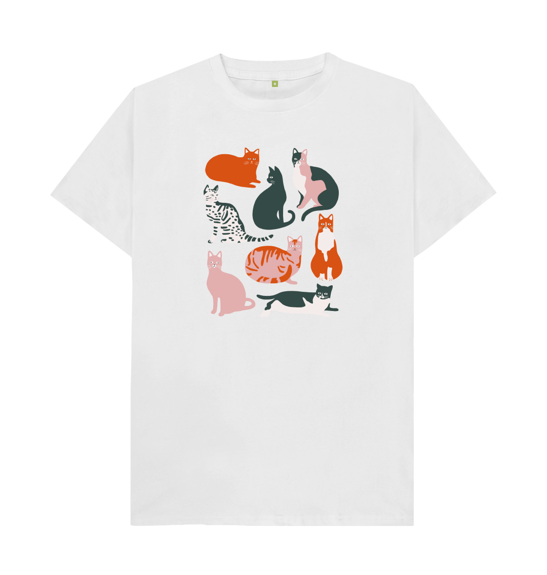CAT PERSON T-shirts【White】L Cat Person unisex white t shirt - Shop hipster Men's T