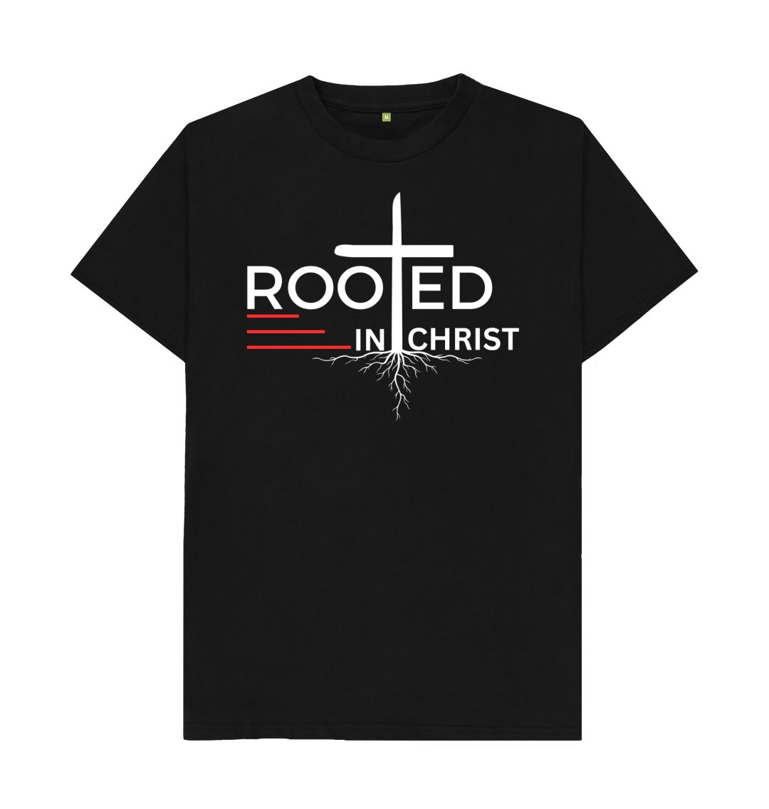 Colossians 2:7 - Rooted in Christ Organic cotton Men's T-Shirt