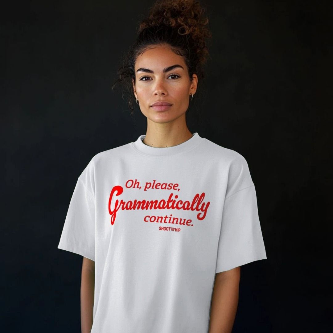 Grammatically Continue Women's Oversized T-Shirt