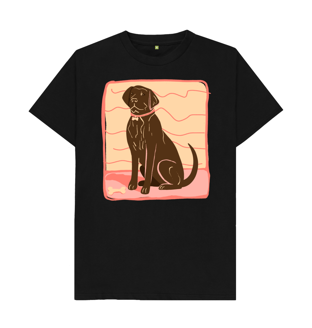 T-shirt Homme Labrador Noir - Blanc, Tailles S à 5XL, 100% Coton Gildan - Neuf Avec étiquettes
