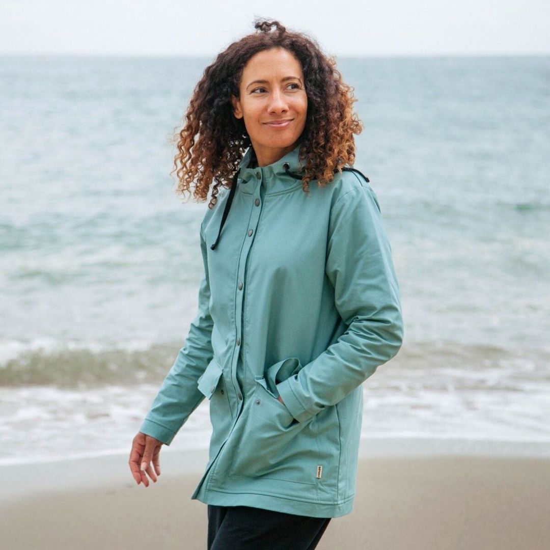 Saga Womens Long Shower Resistant Insulated Jacket - Dark Taupe