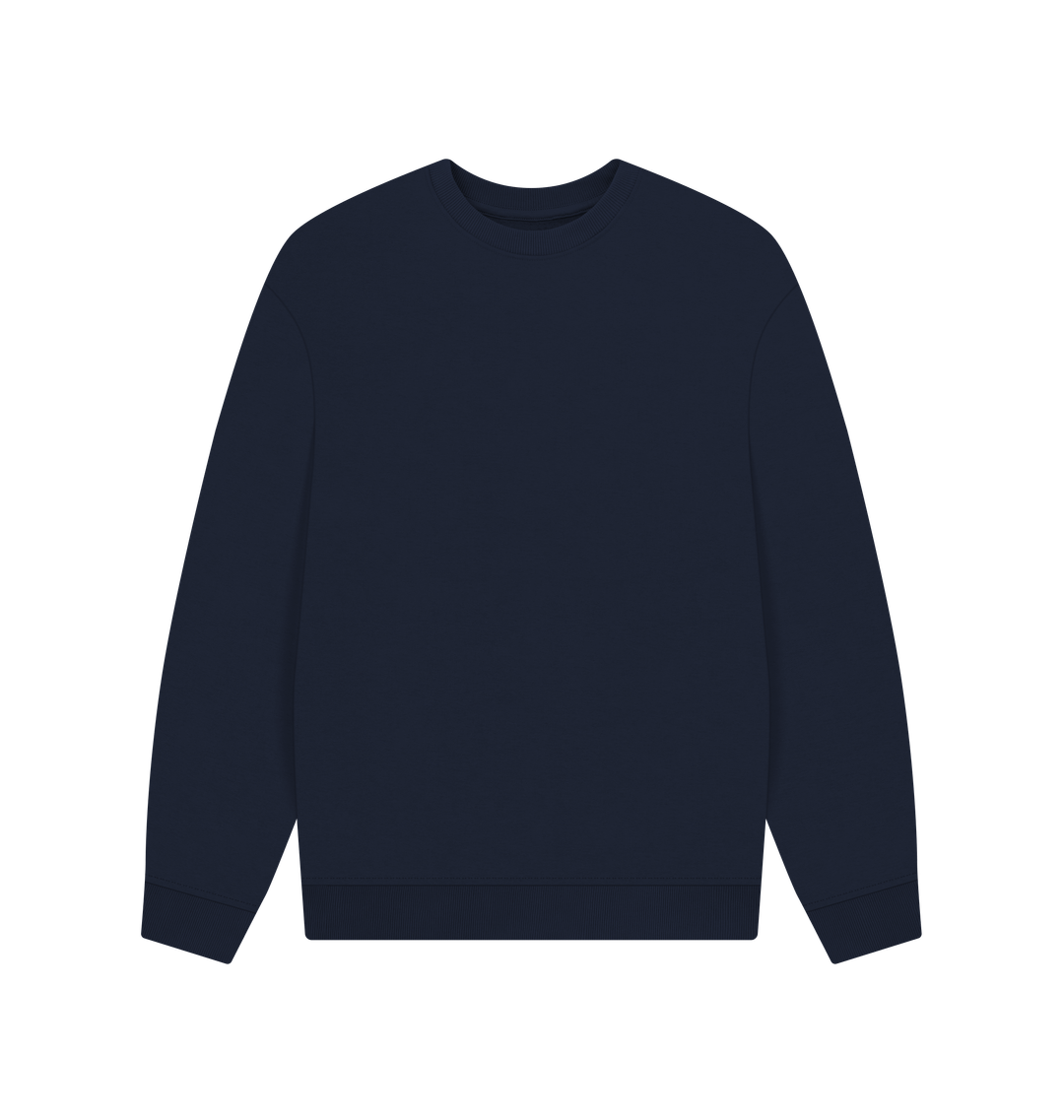 Crew Neck Sweatshirt Navy Oversized Sweatshirt Buy Blue Oversized