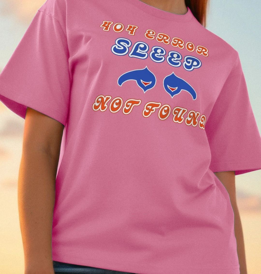感謝してます 404 Error Sleep Not Found Cotton Women's Oversized T-shirt