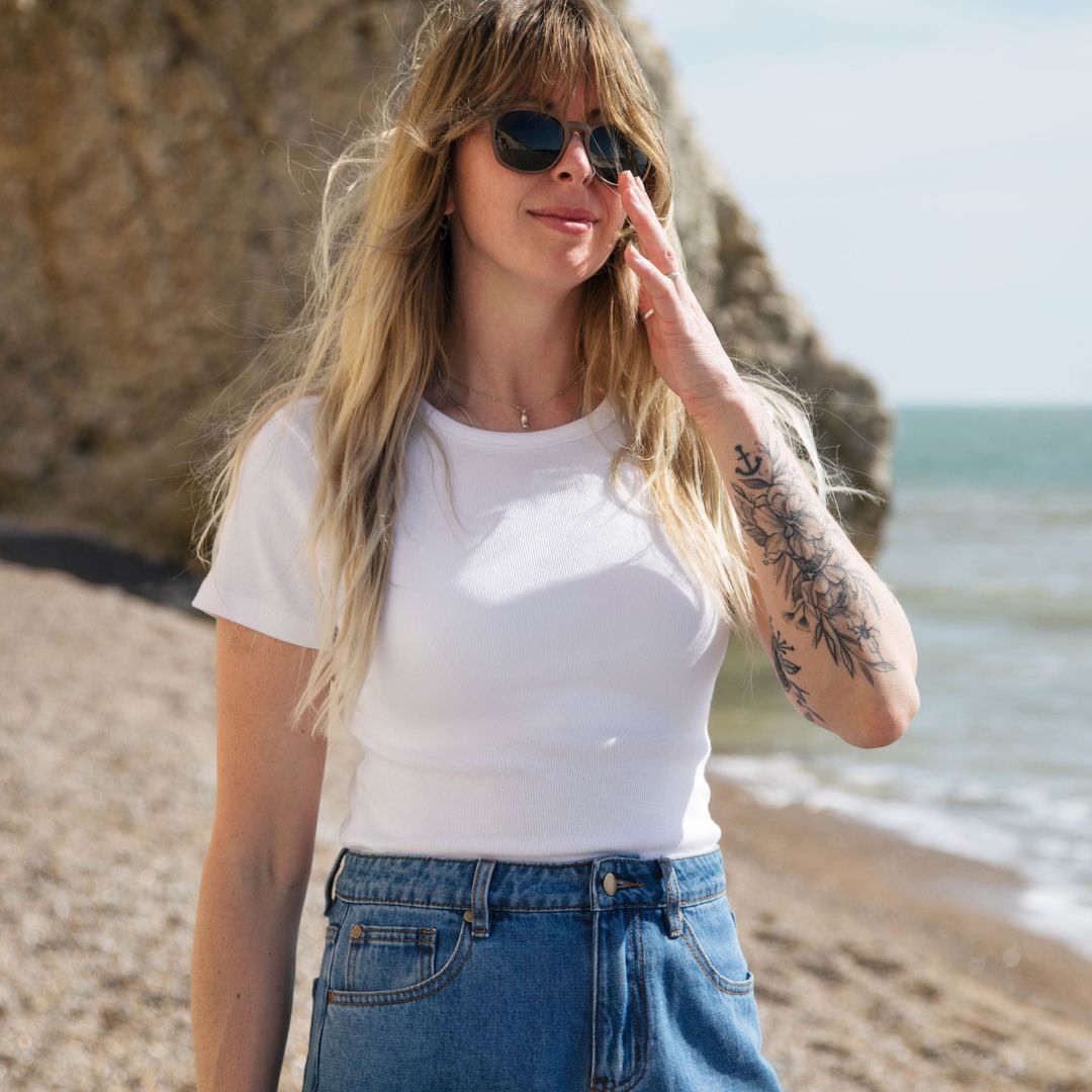 Ribbed T Shirt Women's Ribbed Tee Rapanui