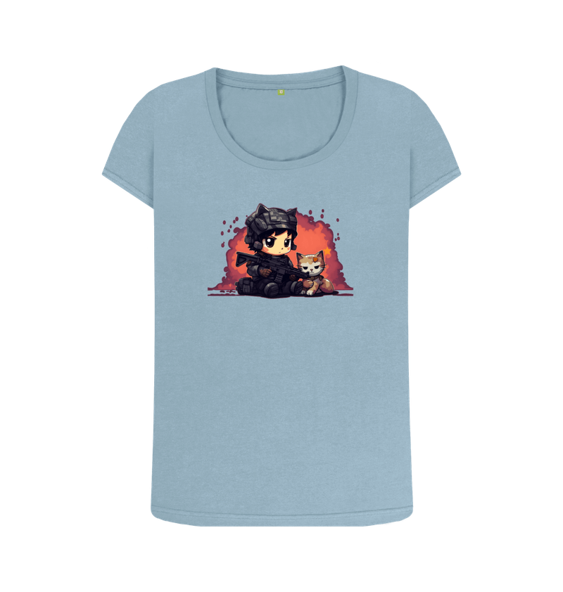 Woman's Kawaii Style Camping Girl Sniper T-Shirt