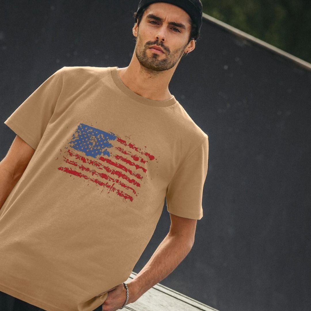 Distressed American Flag T-Shirt USA Flag Tee Shirtbox